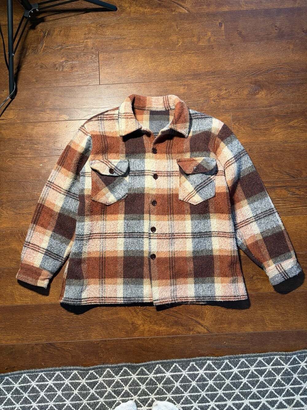 Vintage wool blend flannel jacket